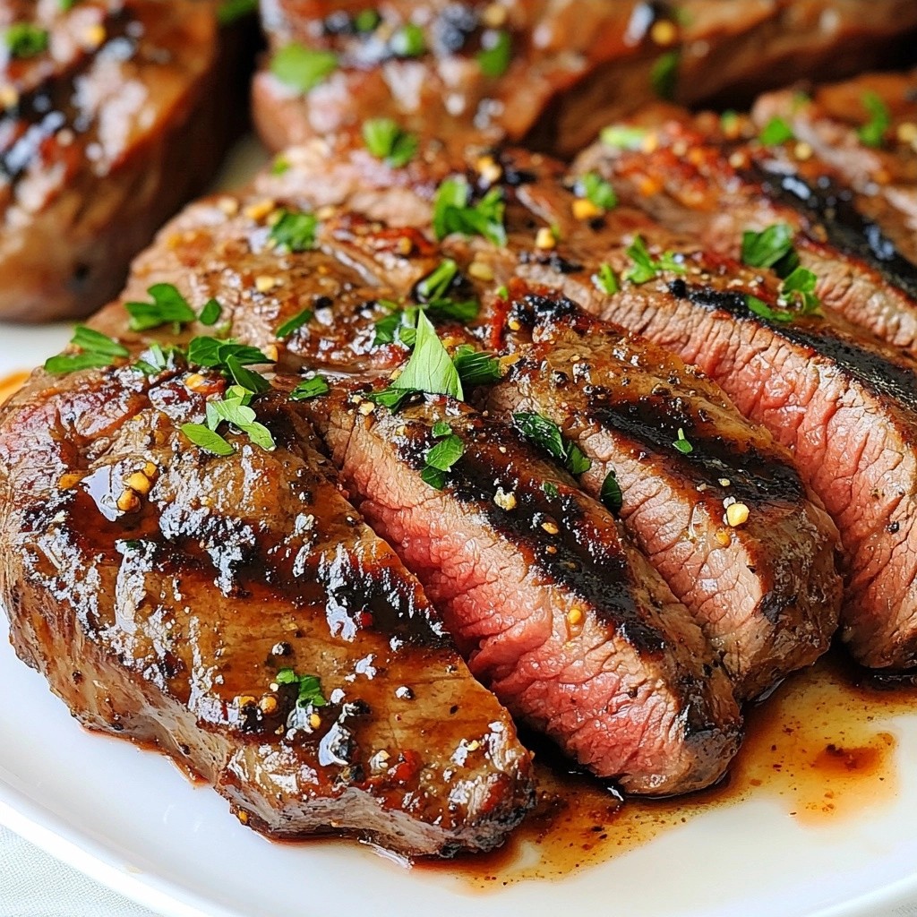 Smoky BBQ Beef Ribeye with Garlic Marinade Delight