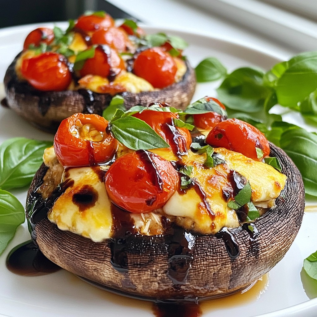 Caprese Chicken Stuffed Portobellos Flavorful Delight