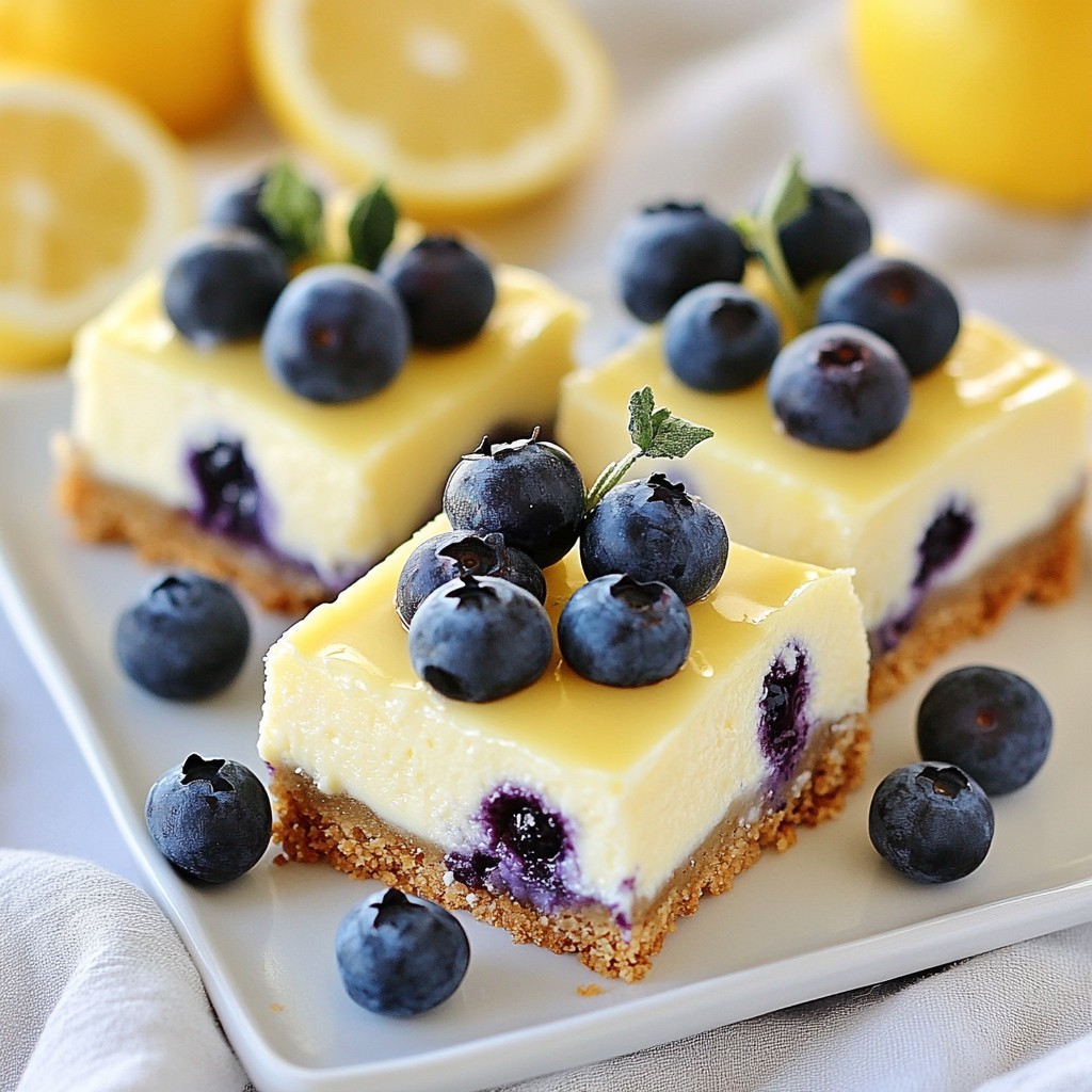 Lemon Blueberry Cheesecake Bars Delightful Sweet Treat