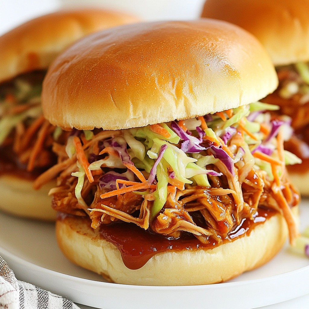 BBQ Pulled Turkey Sandwiches with Maple Slaw Delight