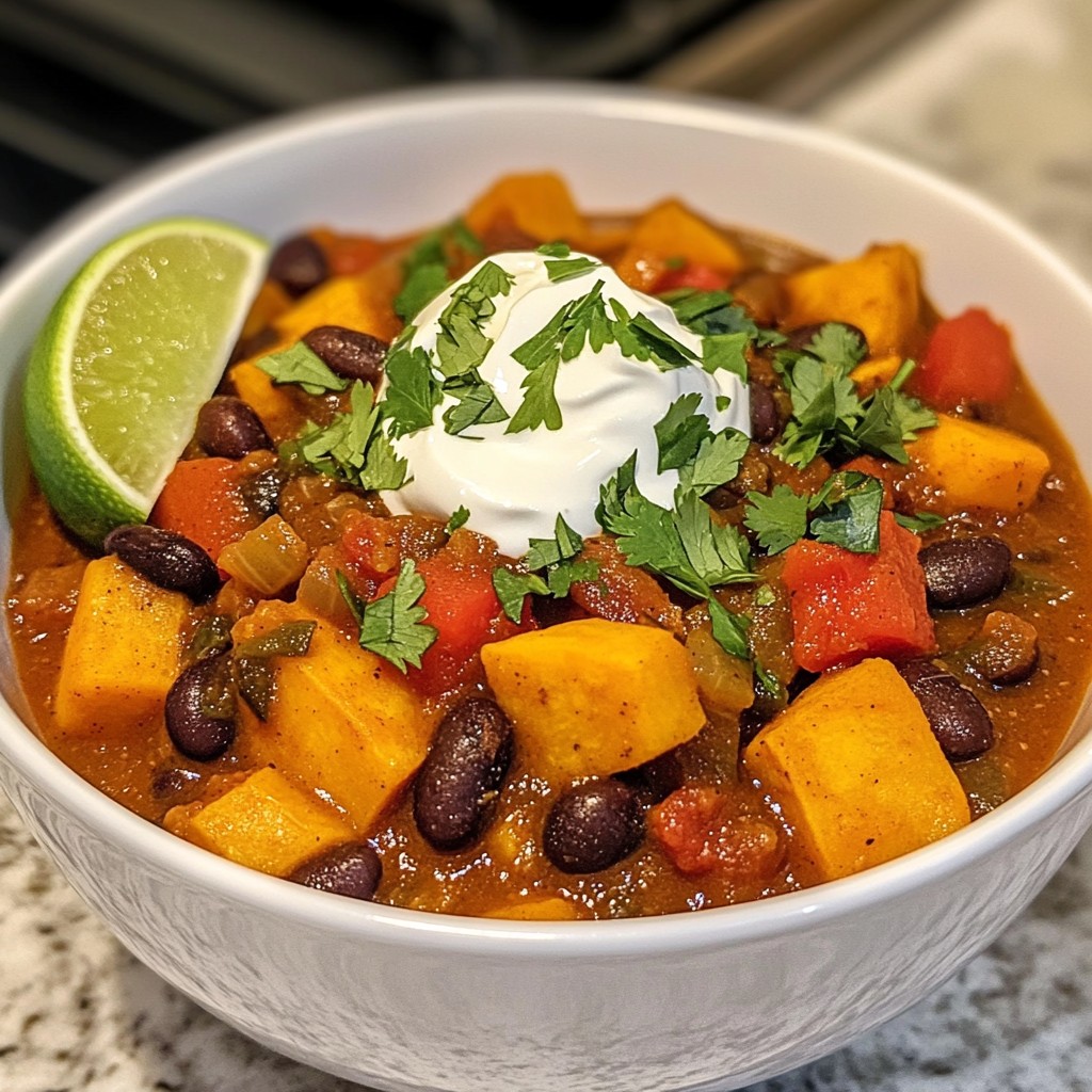 Sweet Potato Black Bean Chili Hearty and Healthy Meal