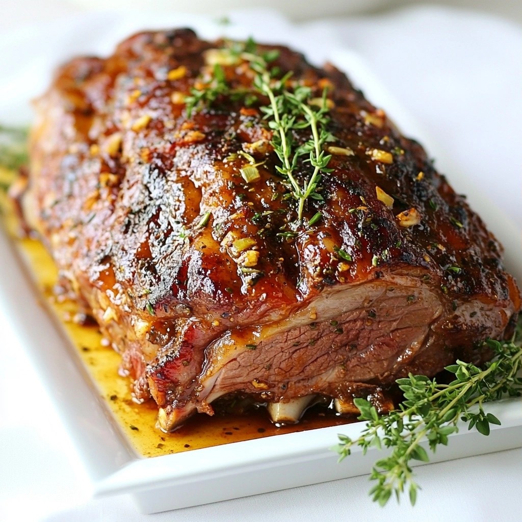 Tender BBQ Lamb Shoulder with Garlic Rub Delight
