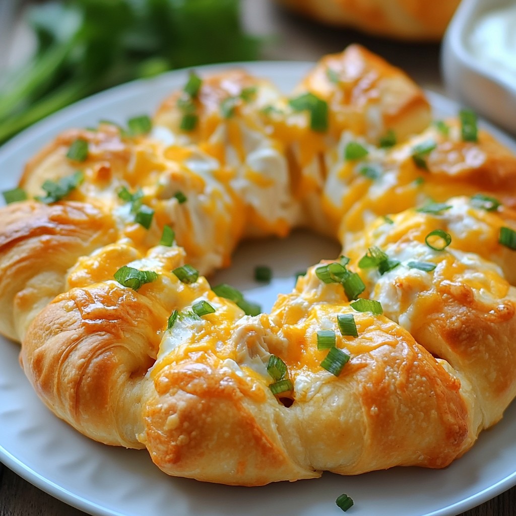 Buffalo Chicken Stuffed Crescent Rings Simple Appetizer