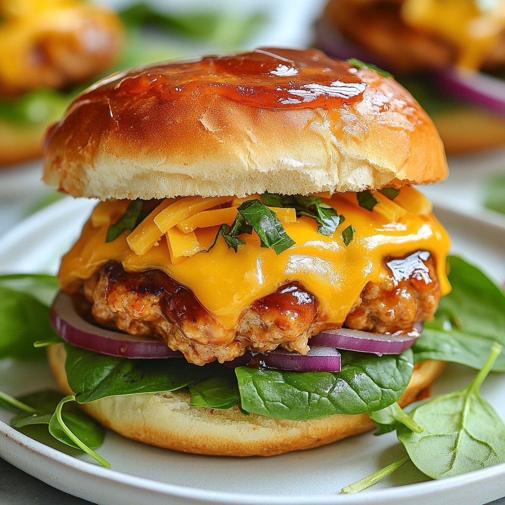 Cheesy BBQ Chicken Burger Melts Flavorful and Easy Meal