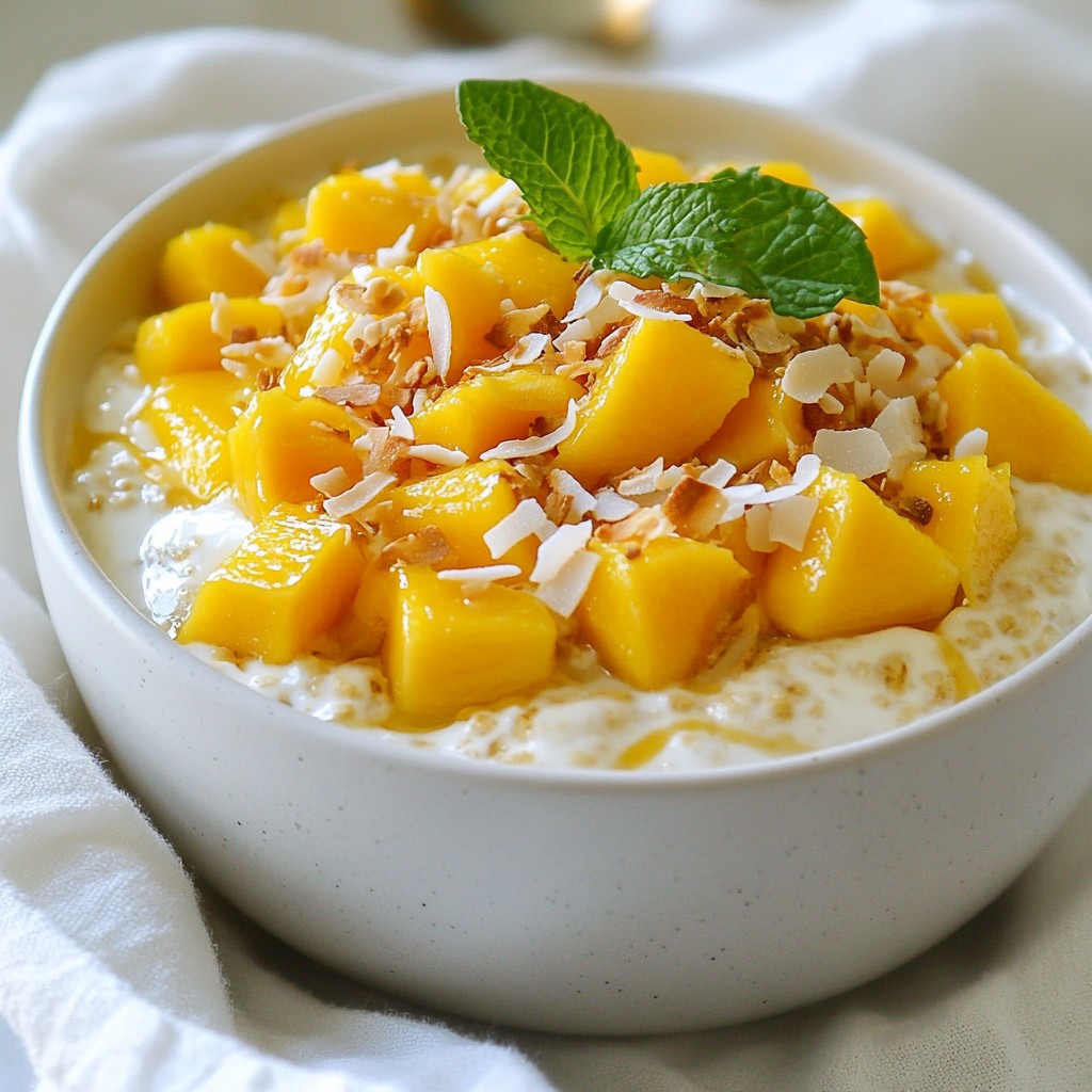 Coconut Mango Overnight Oats Easy and Flavorful Recipe