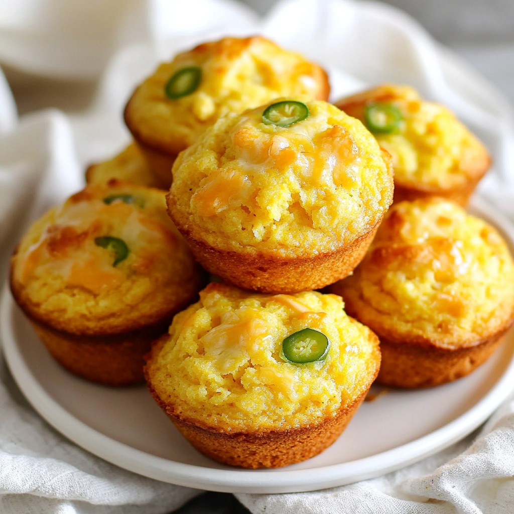 Jalapeño Cheddar Cornbread Muffins Tasty and Easy Recipe