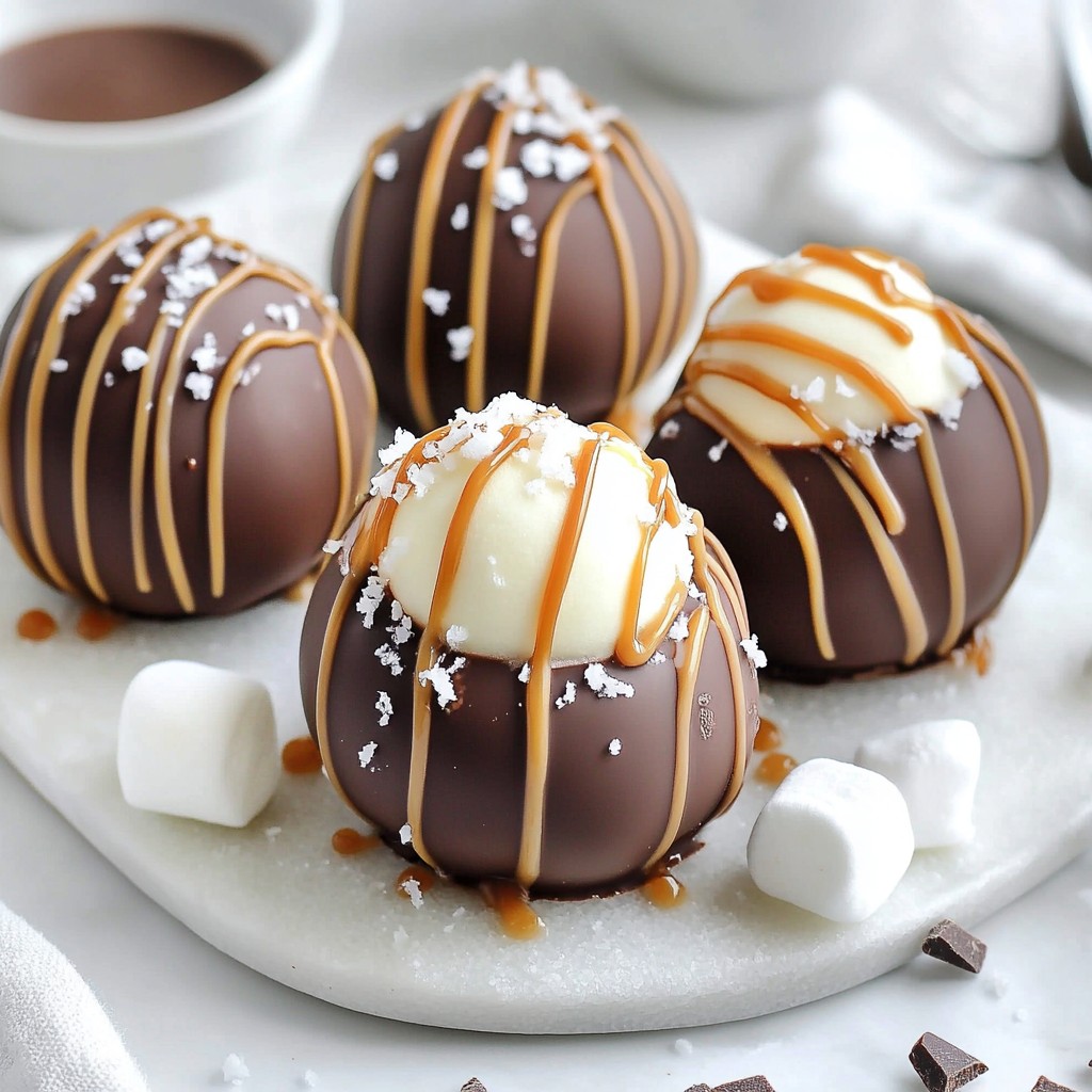 Salted Caramel Hot Chocolate Bombs Indulgent Treats