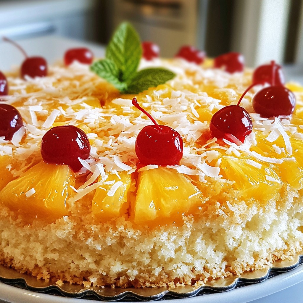 Coconut Pineapple Upside Down Cake Delightful Recipe