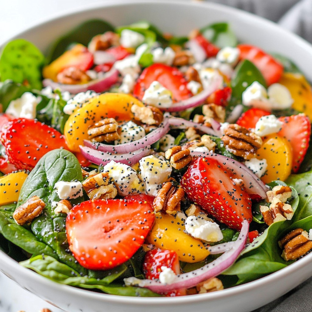 Strawberry Spinach Poppy Seed Salad Fresh and Flavorful