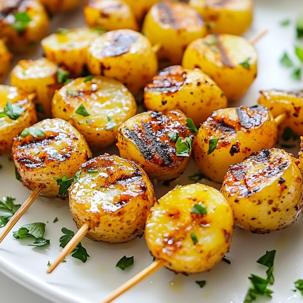 Spicy BBQ Grilled Potato Skewers Savory Summer Treat