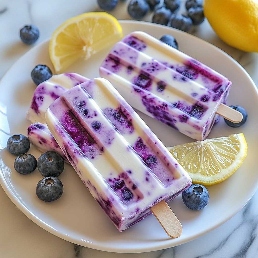 Blueberry Lemon Yogurt Popsicles Refreshing Treat