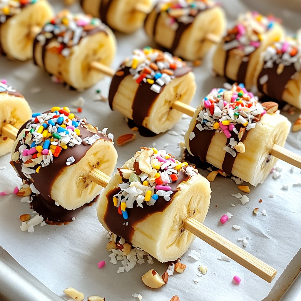 Delicious Chocolate Covered Banana Pops Simple Treat