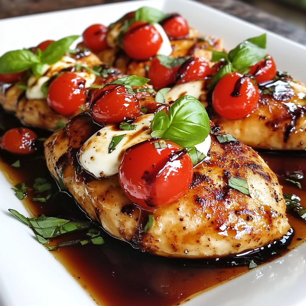 Balsamic Glazed Caprese Chicken Juicy and Flavorful Dish