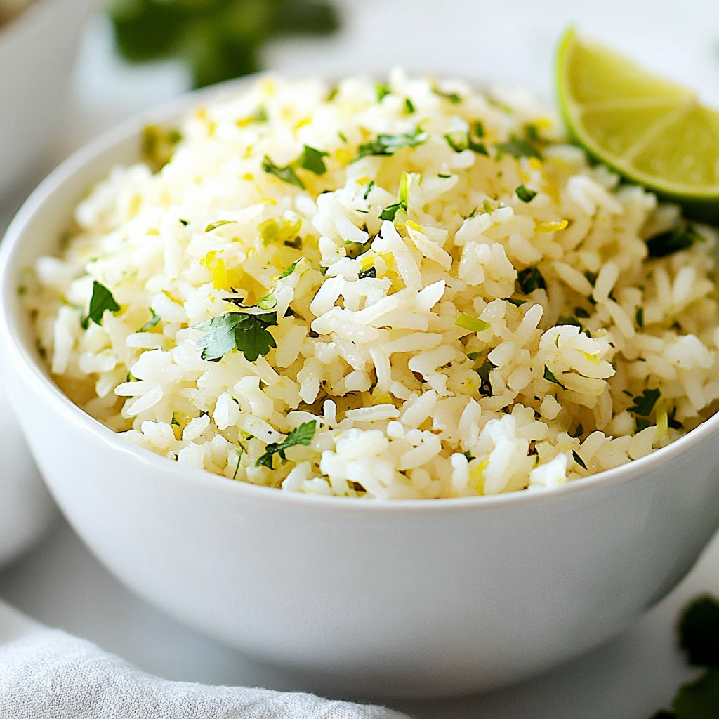 Zesty Lime Cilantro Rice Flavorful Side Dish Recipe