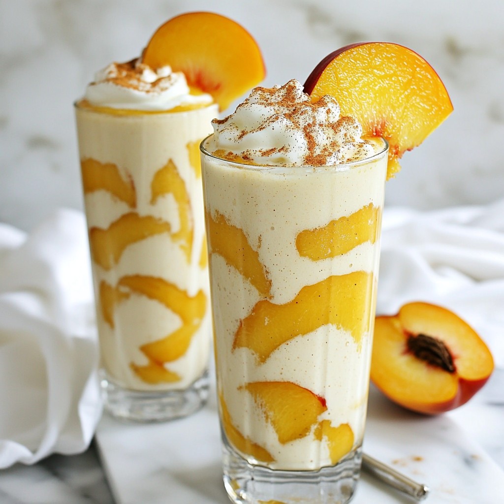 Peaches and Cream Smoothie Refreshing and Creamy Treat
