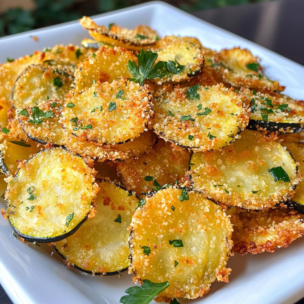 Parmesan Crusted Zucchini Chips Crispy and Delicious