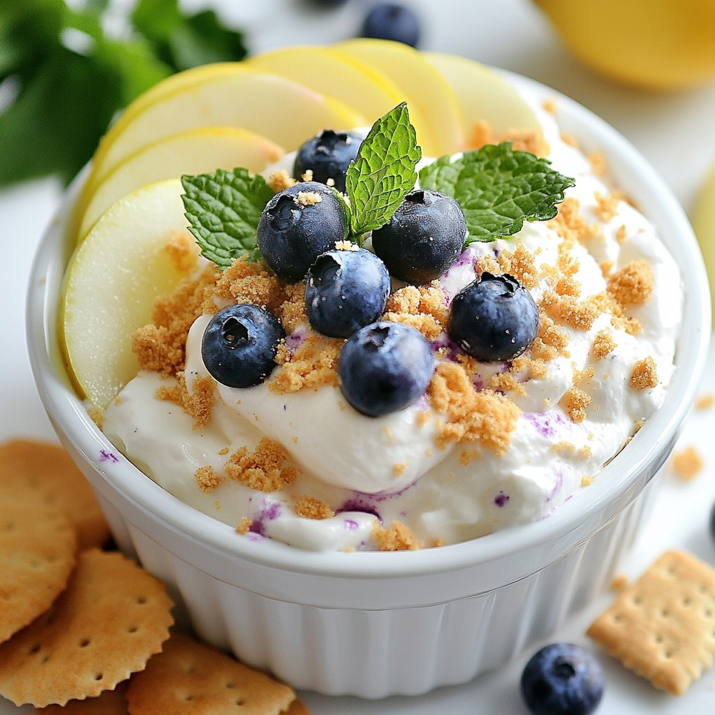 Lemon Blueberry Cheesecake Dip Creamy and Delightful