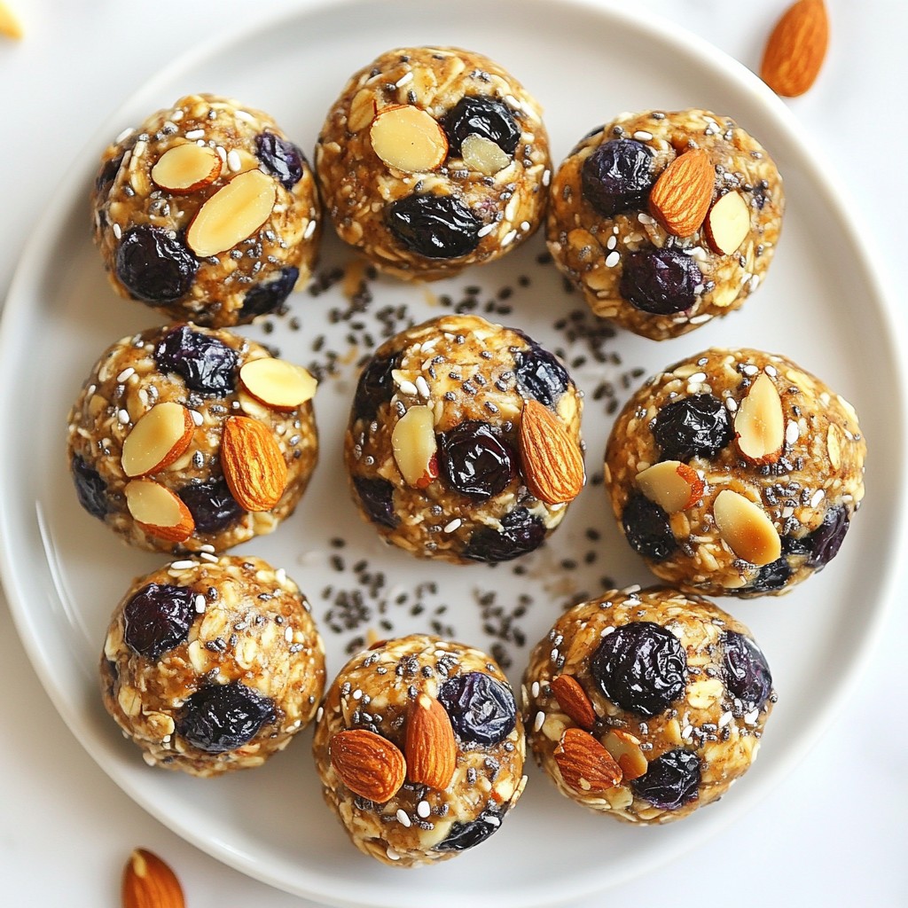 Blueberry Almond Energy Bites Healthy Snack Option
