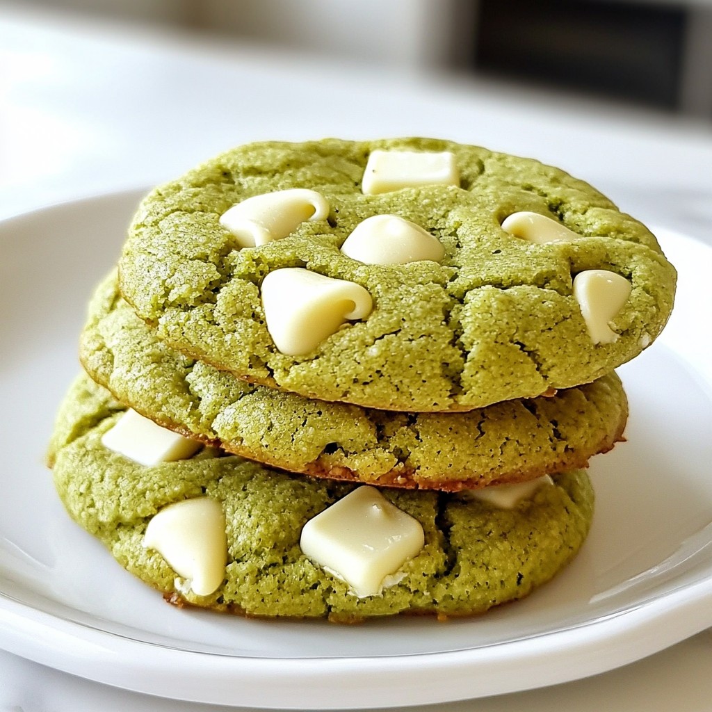 Matcha White Chocolate Cookies Delightful Treat Recipe