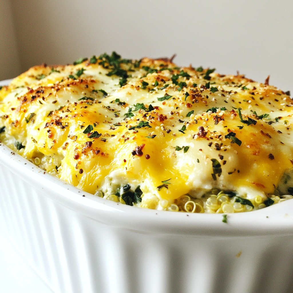 Cheesy Spinach Quinoa Bake Easy and Flavorful Recipe