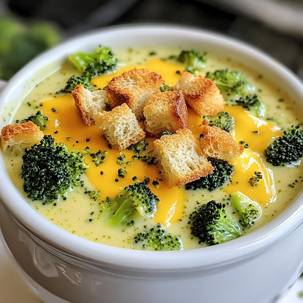 Creamy Broccoli Cheddar Soup Delightful Flavor Boost