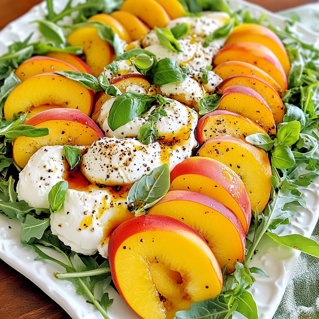 Peach Basil Burrata Salad Fresh and Flavorful Delight