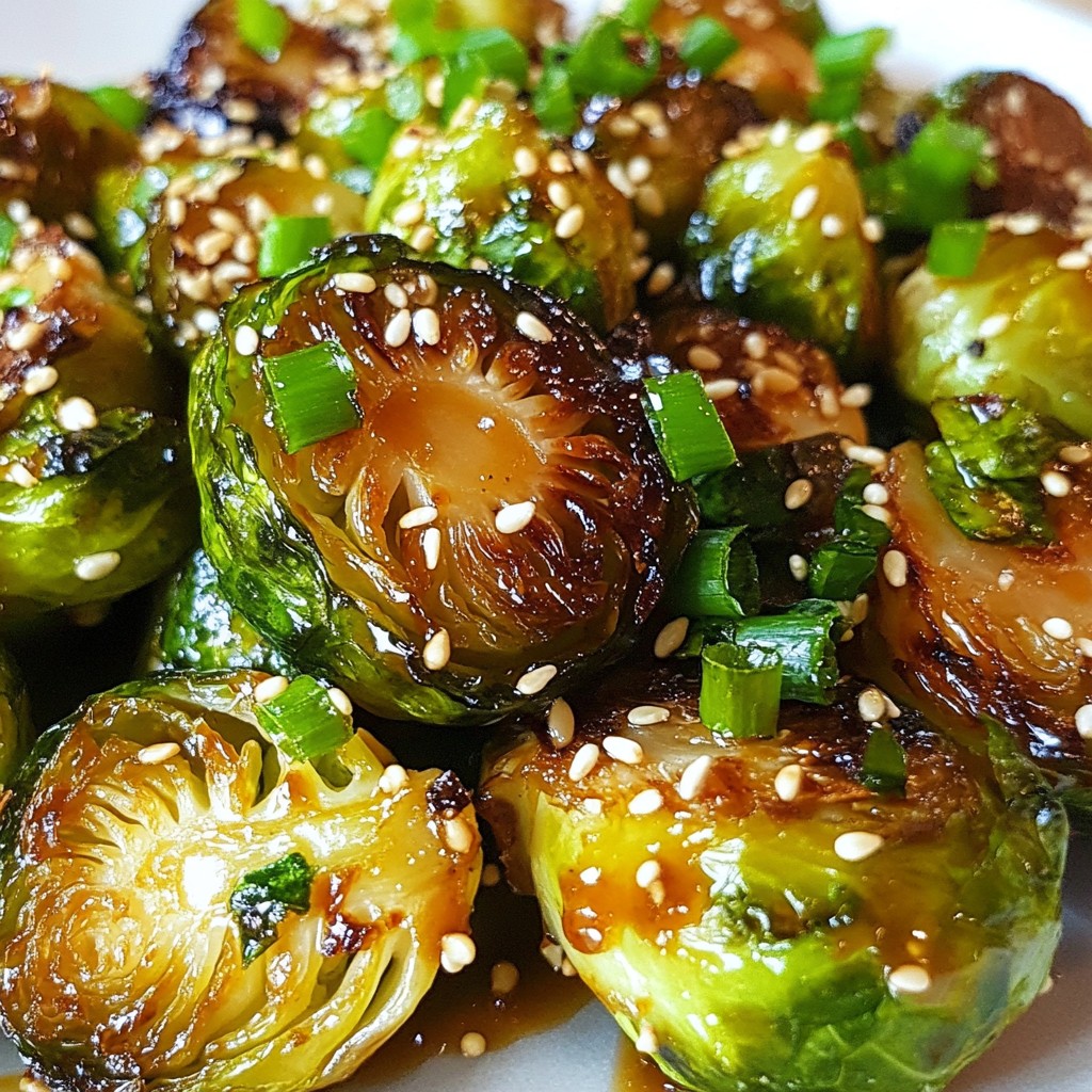 Honey Sriracha Brussels Sprouts Tasty Roasted Dish
