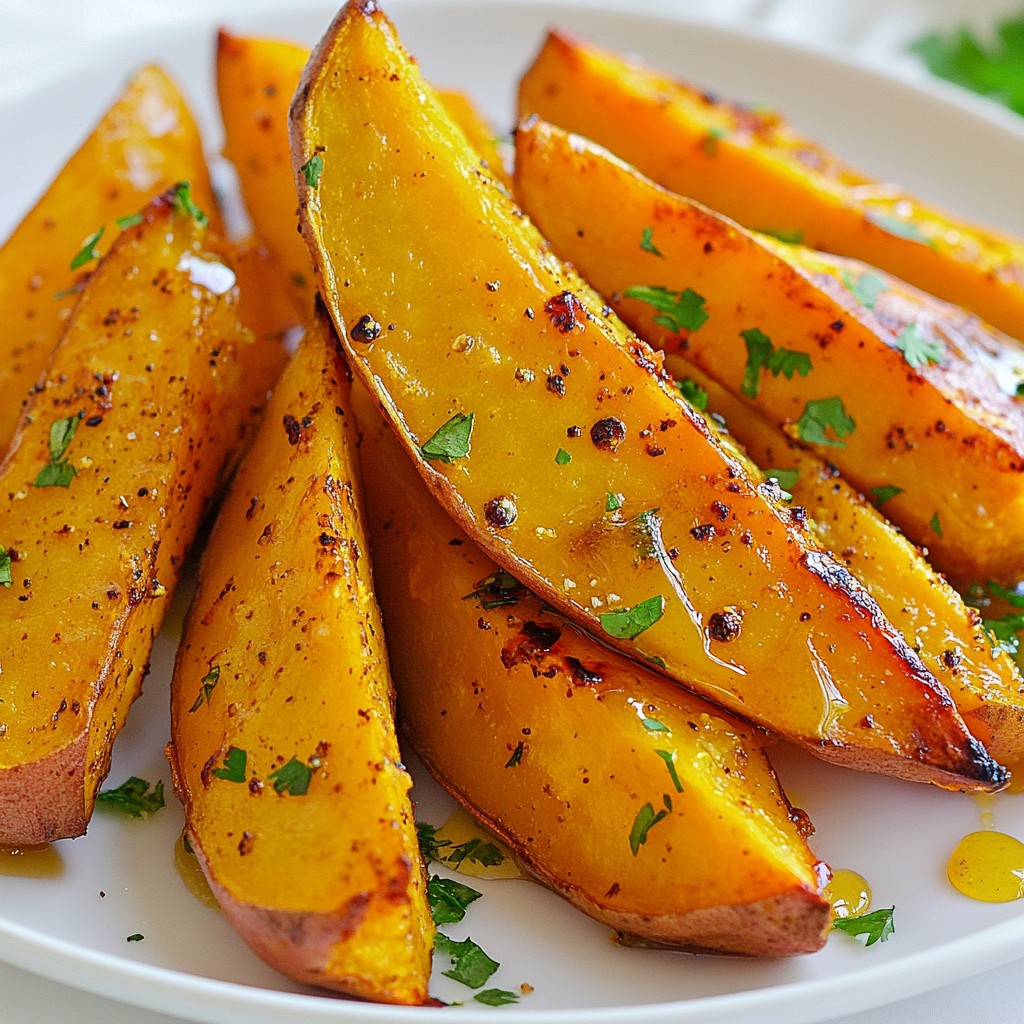 Roasted Sweet Potato Wedges Crispy and Delicious Snack