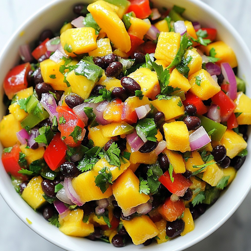 Mango Black Bean Salsa Fresh and Flavorful Dish