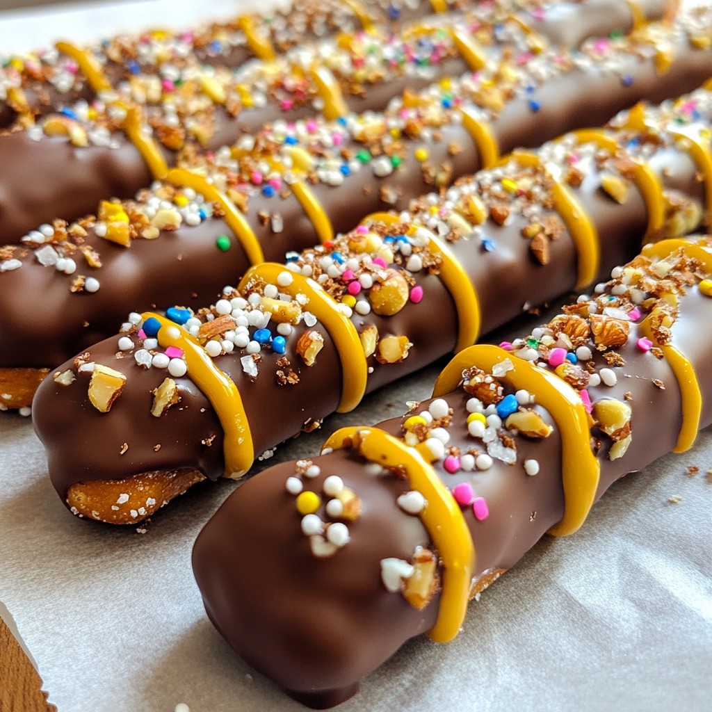 Chocolate Covered Pretzel Rods Delightful Sweet Treat