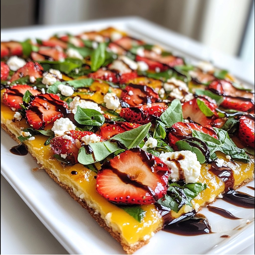 Strawberry Spinach Goat Cheese Flatbread Delight