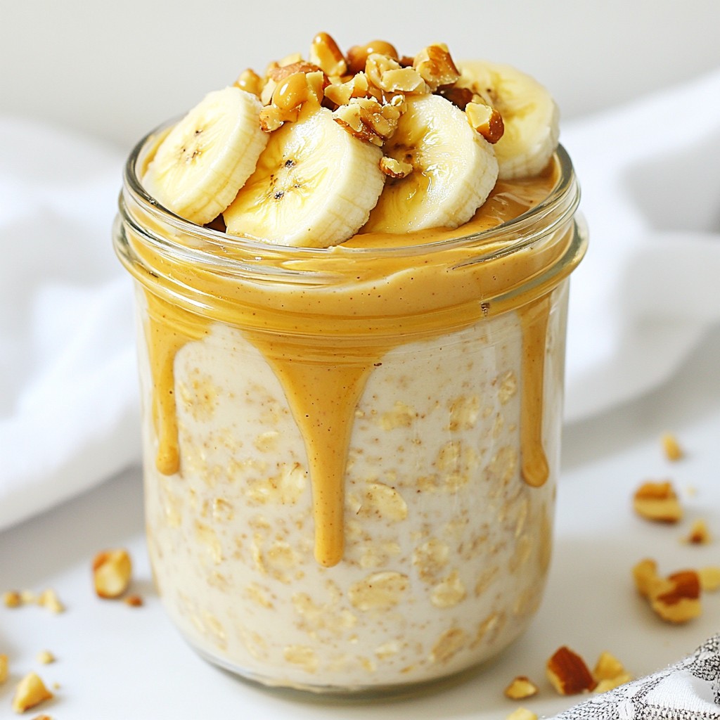Peanut Butter Banana Overnight Oats Simple Recipe