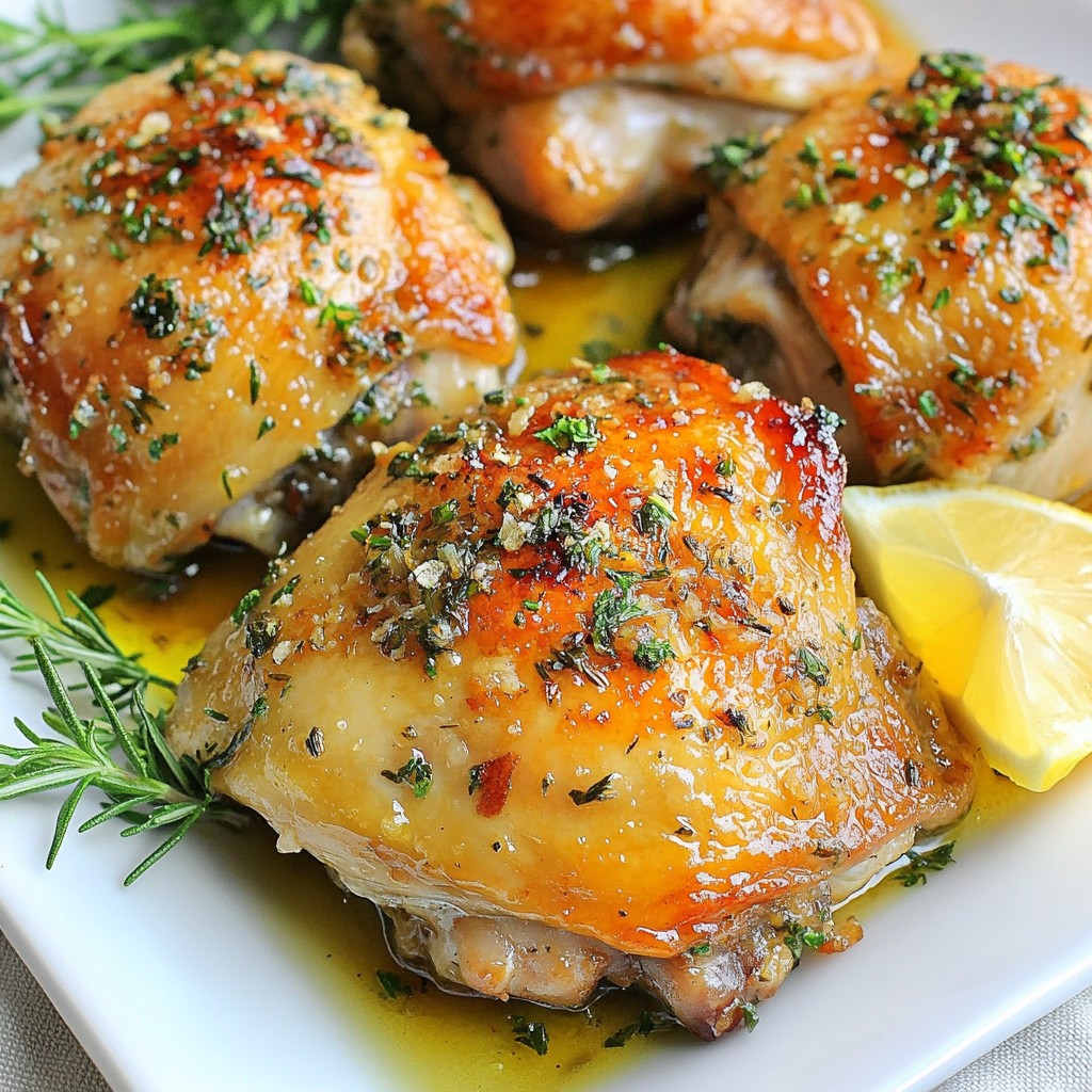 Garlic Herb Roasted Chicken Thighs Flavorful Delight
