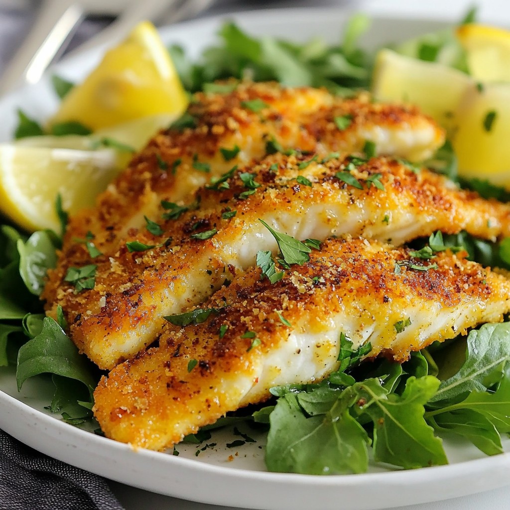 Crispy Parmesan Crusted Tilapia Delicious Dinner Delight