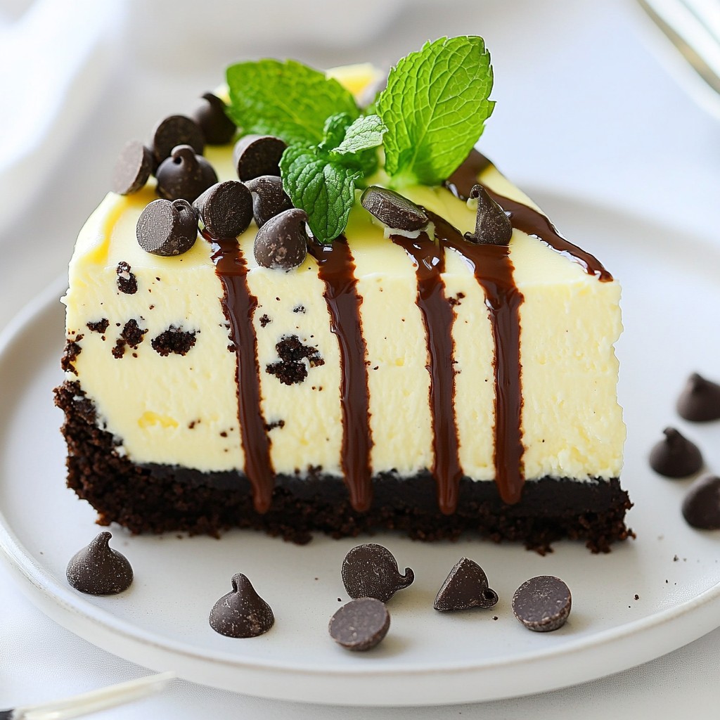 No-Bake Oreo Mint Cheesecake Creamy Delight