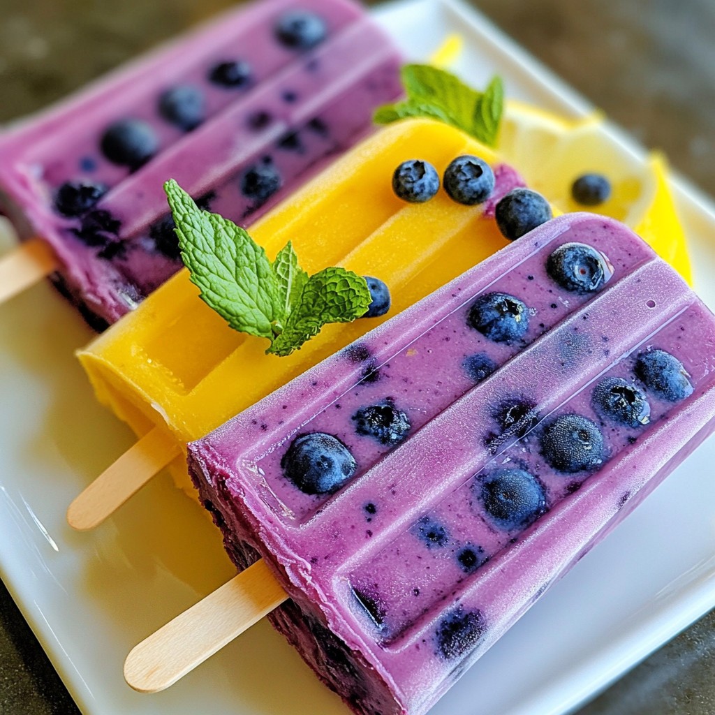 Blueberry Lemonade Popsicles Refreshing Summer Treat