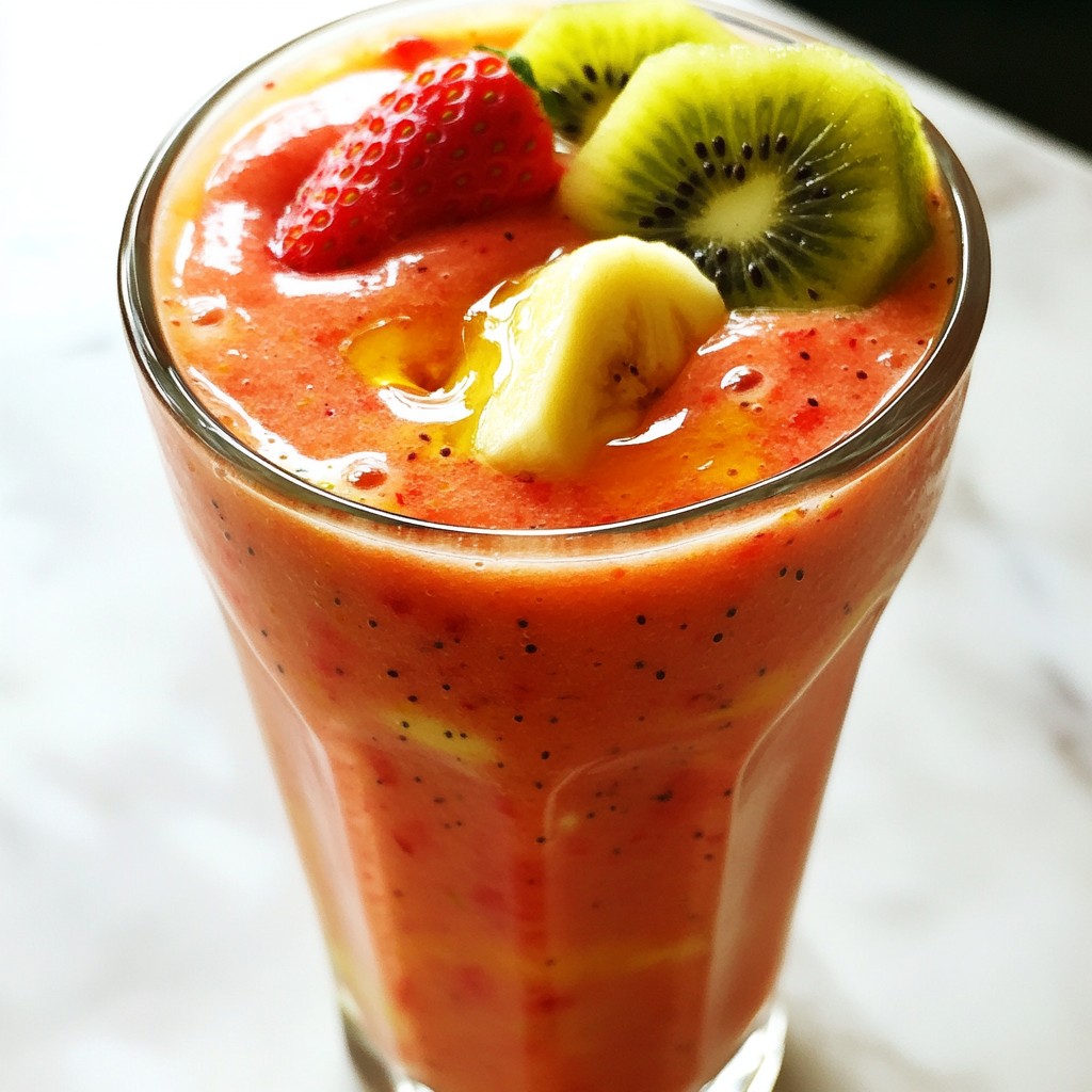 Strawberry Kiwi Smoothie Fresh and Tasty Boost