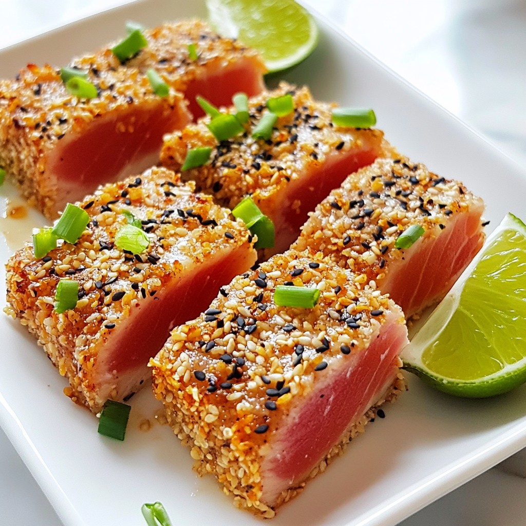 Sesame Crusted Ahi Tuna Tasty and Simple Recipe