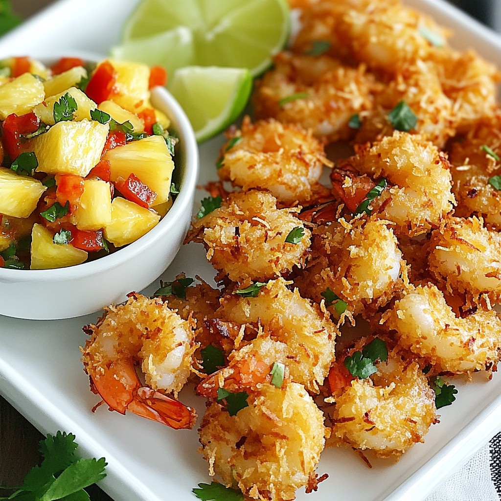 Coconut Crusted Shrimp with Pineapple Salsa Delight