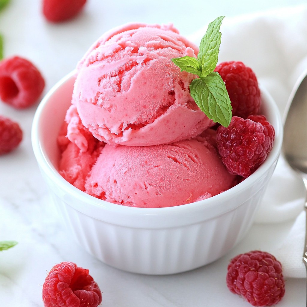 Raspberry Lemonade Sorbet Refreshing Summer Treat