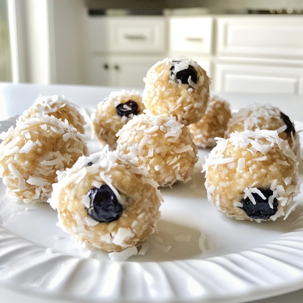 Blueberry Coconut Energy Balls Nutritious Snack Boost